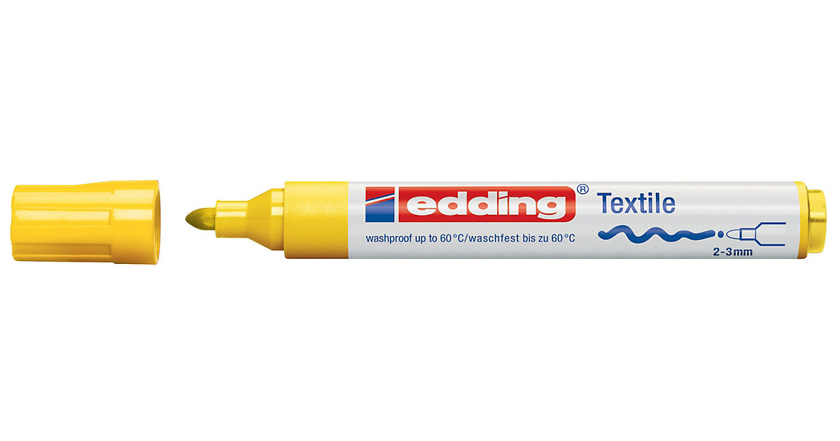 Textilmarker edding 4500 creative, Rundspitze, 2-3 mm, gelb Textilmarker edding 4500 creative, Rundspitze, 2-3 mm, gelb von Edding
