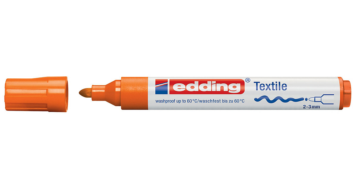 Textilmarker edding 4500 creative, Rundspitze, 2-3 mm, orange Textilmarker edding 4500 creative, Rundspitze, 2-3 mm, orange von Edding