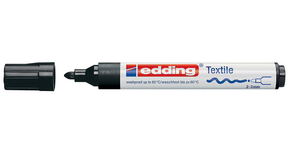 Textilmarker edding 4500 creative, Rundspitze, 2-3 mm, schwarz Textilmarker edding 4500 creative, Rundspitze, 2-3 mm, schwarz von Edding