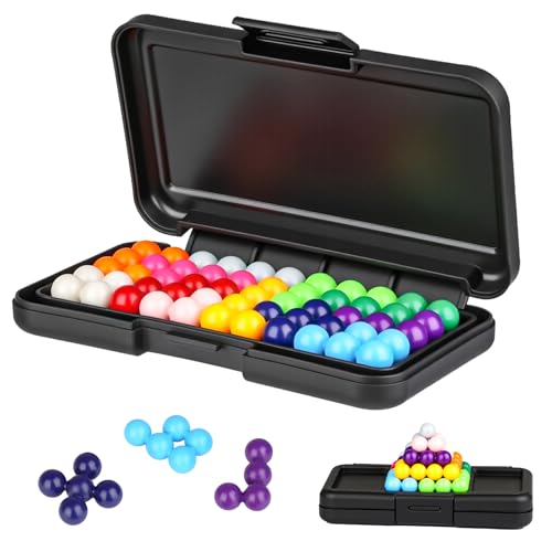 IQ Spiele Kompatibel mit IQ Puzzle, Set mit 200 Herausforderungen, Logikspiel für Kinder und Erwachsene, Lntelligentes Reisespiel ab 6 Jahre, Denkspiel für Kinder Entspannung Und Dekompression von Eddrfy