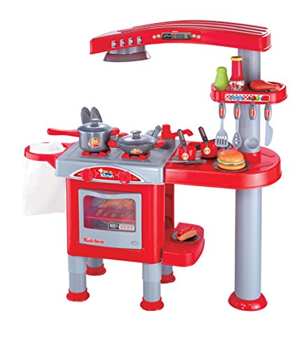 Eddy Toys 53595 - Kinderküche mit viel Zubehör, 69 Stück, rot von Eddy Toys