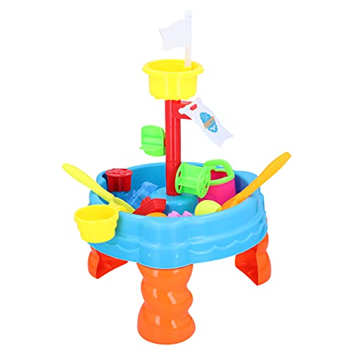 Eddy Toys Sand- und Wassertisch - Eimer, Harke, Schaufel, Rolle, 5 Förmchen - Outdoor-Spielzeug - 58,5 cm Eddy Toys Sand- und Wassertisch - Eimer, Harke, Schaufel, Rolle, 5 Förmchen - Outdoor-Spielzeug - 58,5 cm von Eddy Toys