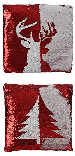 Edelman 8718861654646 Kissen mit Pailletten, wendbar, Weihnachtsmotiv, Farbe Weiß/Rot, Mehrfarbig Edelman 8718861654646 Kissen mit Pailletten, wendbar, Weihnachtsmotiv, Farbe Weiß/Rot, Mehrfarbig von Edelman