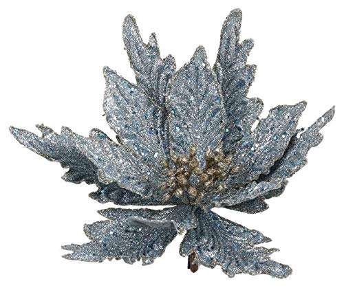 Edelman Blume mit Clip Farbe Blau Weihnachten Dekoration und Heilige Dekoration Mehrfarbig 8718861540352 von Edelman