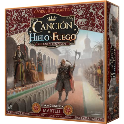 Edge Entertainment CMON - Lied von EIS und Feuer - Martell Home Box - Miniatur-Spiel auf Spanisch von CMON