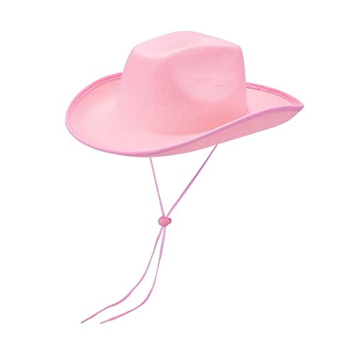 Edhomenn Texanischer Cowboyhut für Damen, flauschiger Federbesatz, Cowgirl-Hut, Kostümparty, Zubehör (09 Rosa, Einheitsgröße) von Edhomenn
