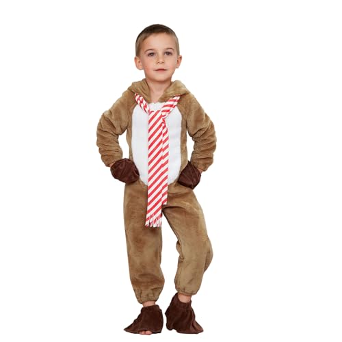 Edhomenn Tierkostüm, Hirschkostüm für Kinder, Jungen, Mädchen, Rollenspiel, langärmelig, mit Kapuze, Strampler, Leopard, Cosplay-Kostüm, Jumpsuits (Schwarz, 4–5T) von Edhomenn