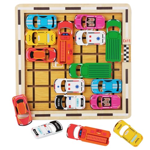 Editbar Rush Hour Spiel - Holzspielzeug Kinder mit 120 Herausforderungen, Entwickelt Gehirn & Denken, Pädagogisches Logikspielzeug, Auto Spielzeug Stauspiel, Familienspiel, Ideal für Reisen & Spieleab Editbar Rush Hour Spiel - Holzspielzeug Kinder mit 120 Herausforderungen, Entwickelt Gehirn & Denken, Pädagogisches Logikspielzeug, Auto Spielzeug Stauspiel, Familienspiel, Ideal für Reisen & Spieleab von Editbar