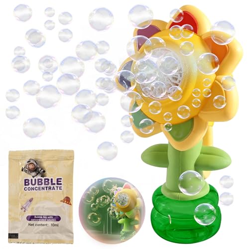 Seifenblasenmaschine für Kinder, Sonnenblume Seifenblasenmaschine Kinder, Leuchtende Seifenblasenmaschine, geeignet für Geburtstag/Hochzeit/Camping/Party Seifenblasenmaschine für Kinder, Sonnenblume Seifenblasenmaschine Kinder, Leuchtende Seifenblasenmaschine, geeignet für Geburtstag/Hochzeit/Camping/Party von Editbar