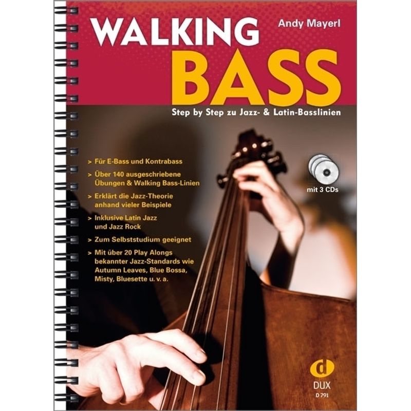 Walking Bass, m. 3 Audio-CDs von Edition DUX