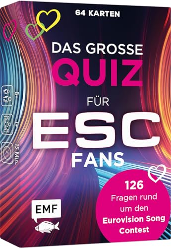 Edition Michael Fischer GmbH Kartenspiel: Das große Quiz für ESC-Fans: 126 Fragen rund um den Eurovision Song Contest – 12 Punkte für ...? Edition Michael Fischer GmbH Kartenspiel: Das große Quiz für ESC-Fans: 126 Fragen rund um den Eurovision Song Contest – 12 Punkte für ...? von Edition Michael Fischer GmbH