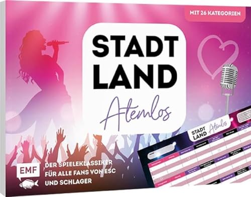 Stadt, Land, Atemlos (Schlager Edition): Der Spieleklassiker für alle Fans von ESC und Schlager – von Helene Fischer über UDO Jürgens bis Beatrice Egli von Edition Michael Fischer / EMF Verlag