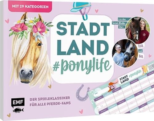 Stadt, Land, ponylife – Der Spieleklassiker für alle Pferde-Fans: Der ultimative Stadt, Land, Fluss-Spieleblock mit 29 Kategorien von Lia und Lea von Edition Michael Fischer