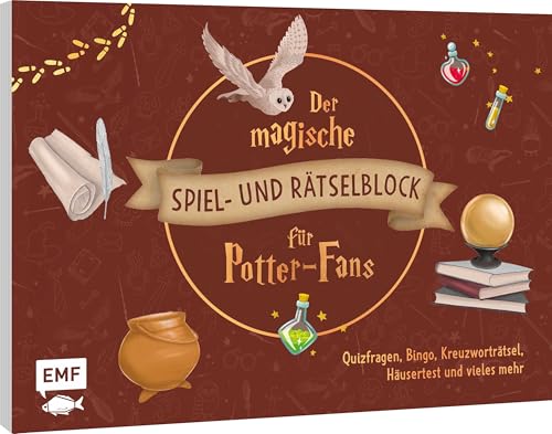 Der magische Spiel- und Rätselblock für Potterheads: Ultimativer Spiele-Spaß für Harry Potter-Fans: Quizfragen, Bingo, Kreuzworträtsel, Patronus-Orakel und vieles mehr von Edition Michael Fischer GmbH