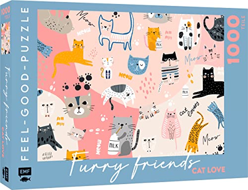 Feel-Good-Puzzle 1000 Teile – Furry Friends: Cat Love von Edition Michael Fischer GmbH