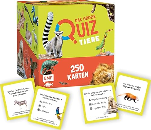 Edition Michael Fischer GmbH Kartenbox: Das große Quiz – Tiere: Warum haben Giraffen Blaue Zungen? 250 Karten mit spannenden Wissensfragen und Fakten für Kinder ab 8 Jahren Edition Michael Fischer GmbH Kartenbox: Das große Quiz – Tiere: Warum haben Giraffen Blaue Zungen? 250 Karten mit spannenden Wissensfragen und Fakten für Kinder ab 8 Jahren von Edition Michael Fischer GmbH