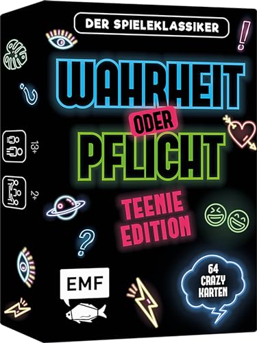 Kartenspiel: Wahrheit oder Pflicht – Teenie Edition: Der Partyklassiker mit über 60 Karten für Teens von Edition Michael Fischer GmbH