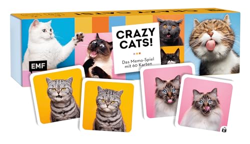 Memo-Spiel: Crazy Cats!: Mit 60 lustigen Katzen-Motiven von süß bis Grumpy für Katzenfans von 6-99 Jahren von Edition Michael Fischer GmbH
