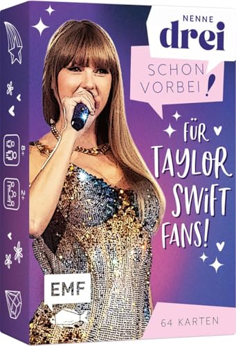 Edition Michael Fischer Kartenspiel: Nenne DREI – Schon vorbei! ... für Taylor Swift-Fans! Das rasante Wortspiel mit über 120 Kategorien für Swifties ab 8 Jahren, White von Edition Michael Fischer