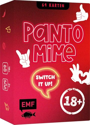 Edition Michael Fischer Kartenspiel: Pantomime – Switch it up! – Ü18. Rollentausch: Wer darstellt, muss auch raten! – Der Spieleklassiker mit Spicy Challenges – ab 18 Jahren von Edition Michael Fischer