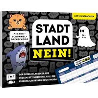 Stadt, Land, NEIN! – Der Spieleklassiker für Pessimist*innen und alle, die eigentlich keinen Bock haben Stadt, Land, NEIN! – Der Spieleklassiker für Pessimist*innen und alle, die eigentlich keinen Bock haben von Edition Michael Fischer