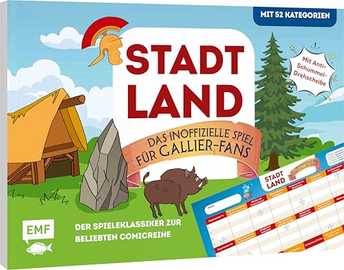Stadt, Land, das inoffizielle Spiel für Gallier-Fans – Der Spieleklassiker zur beliebten Comicreihe. Der ultimative Stadt, Land, Fluss-Spieleblock mit 52 Kategorien aus dem kleinen gallischen Dorf von Edition Michael Fischer