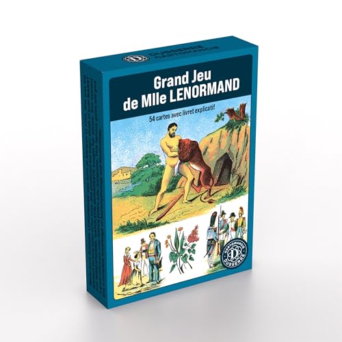 Editions Dusserre | Grand Lenormand – Neuauflage | Spiel mit 54 Wahrsagerkarten von Miss Lenormand | Wahrsagerorisches Orakel | Anleitung in Dreisprachigkeit FR/en/DE | Karten Format 80 x 120 mm | von Editions Dusserre