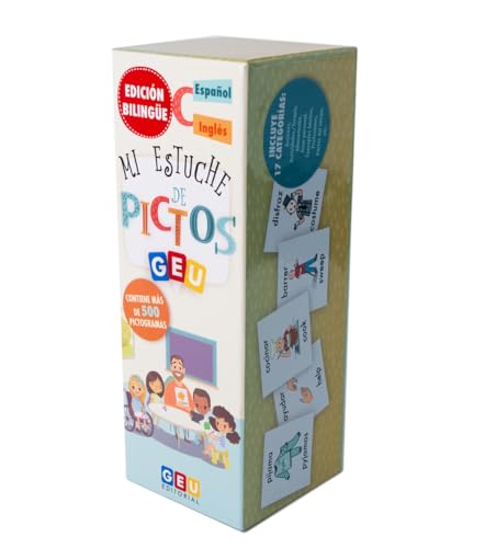 GEU Autismus-Piktogramme 500 Flashcards mit Piktogrammen in Spanisch und Englisch Lernspiel Montessori Kinder + 3 Jahre Mein zweisprachiges Pictosetui. von Editorial GEU