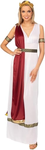 Römische Kaiserin, Göttin für Damen, antikes griechisches Toga-Kostüm, antikes ägyptisches Halloween-Party-Outfit, Größe L von Edozos