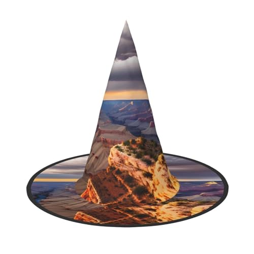 EdsfFehs Beauty Grand Canyon Halloween-Hut, spitz, lustig, breite Krempe, Zauberer-Kopfbedeckung, faltbares Festivalzubehör EdsfFehs Beauty Grand Canyon Halloween-Hut, spitz, lustig, breite Krempe, Zauberer-Kopfbedeckung, faltbares Festivalzubehör von EdsfFehs