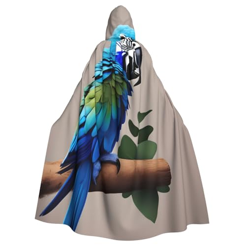 EdsfFehs Blauer Papageien-Umhang mit Kapuze, Unisex, Cosplay-Kostüm für Party, Karneval, Themenveranstaltungen von EdsfFehs