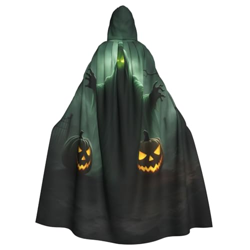 EdsfFehs Grüner Geister-Horror-Halloween-Kürbis-Druck, mit Kapuze, Halloween-Umhang, Cosplay-Kostüm für Party, Karneval, Themenveranstaltungen EdsfFehs Grüner Geister-Horror-Halloween-Kürbis-Druck, mit Kapuze, Halloween-Umhang, Cosplay-Kostüm für Party, Karneval, Themenveranstaltungen von EdsfFehs