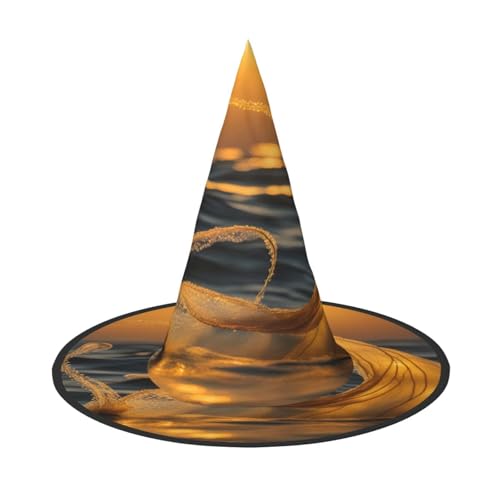 EdsfFehs Halloween-Hut mit Meerjungfrauenschwanz, spitz, lustig, breite Krempe, faltbar, Festivalzubehör von EdsfFehs