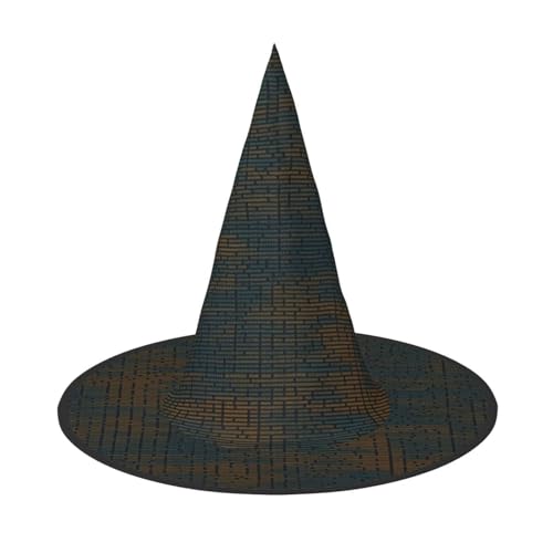 EdsfFehs Halloween-Hut mit Programmiercode 1, spitz, lustig, breite Krempe, Zauberer-Kopfbedeckung, faltbares Festivalzubehör EdsfFehs Halloween-Hut mit Programmiercode 1, spitz, lustig, breite Krempe, Zauberer-Kopfbedeckung, faltbares Festivalzubehör von EdsfFehs