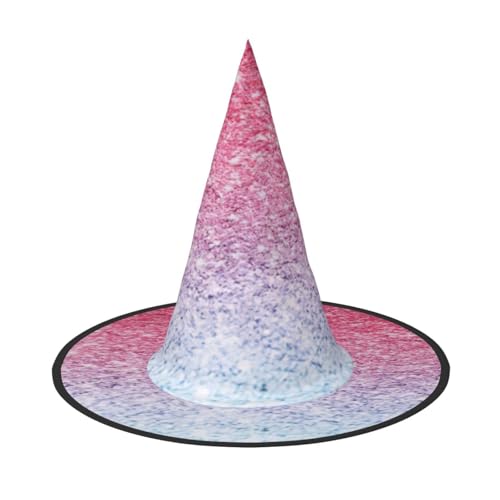 EdsfFehs Halloween-Hut mit blau-rosa und violetten Pastellfarben, spitz, lustig, breite Krempe, Zauberer-Kopfbedeckung, faltbares Festivalzubehör EdsfFehs Halloween-Hut mit blau-rosa und violetten Pastellfarben, spitz, lustig, breite Krempe, Zauberer-Kopfbedeckung, faltbares Festivalzubehör von EdsfFehs