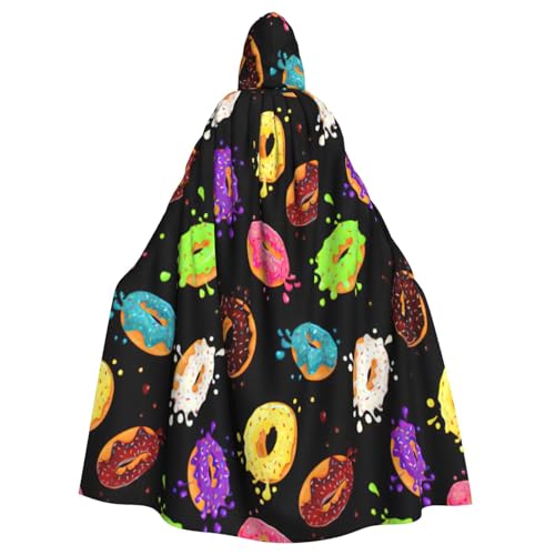 EdsfFehs Halloween-Umhang mit Donut-Druck, Unisex, Cosplay-Kostüm für Party, Karneval, Themenveranstaltungen EdsfFehs Halloween-Umhang mit Donut-Druck, Unisex, Cosplay-Kostüm für Party, Karneval, Themenveranstaltungen von EdsfFehs