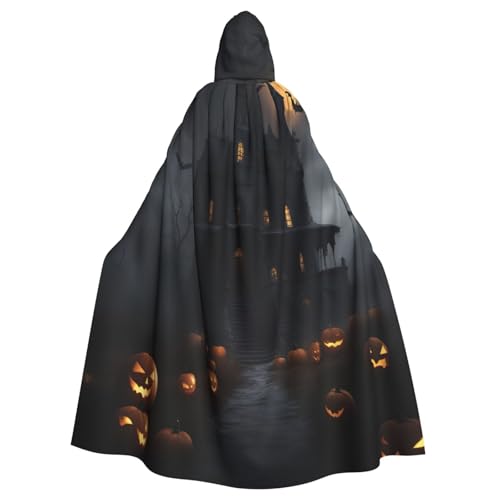 EdsfFehs Halloween-Umhang mit Kapuze, Unisex, Gothic-Druck, Cosplay-Kostüm für Party, Karneval, Themenveranstaltungen von EdsfFehs