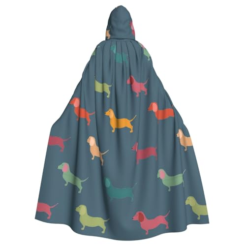 EdsfFehs Halloween-Umhang mit süßem Dackel-Motiv, Unisex, mit Kapuze, Cosplay-Kostüm für Party, Karneval, Themenveranstaltungen EdsfFehs Halloween-Umhang mit süßem Dackel-Motiv, Unisex, mit Kapuze, Cosplay-Kostüm für Party, Karneval, Themenveranstaltungen von EdsfFehs