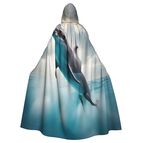 EdsfFehs Lustiger Halloween-Umhang mit Delfin-Motiv und Kapuze, Unisex, Cosplay-Kostüm für Party, Karneval, Themenveranstaltungen EdsfFehs Lustiger Halloween-Umhang mit Delfin-Motiv und Kapuze, Unisex, Cosplay-Kostüm für Party, Karneval, Themenveranstaltungen von EdsfFehs