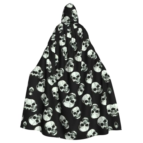EdsfFehs Schwarzer Halloween-Umhang mit Totenkopf-Druck, Cosplay-Kostüm für Party, Karneval, Themenveranstaltungen EdsfFehs Schwarzer Halloween-Umhang mit Totenkopf-Druck, Cosplay-Kostüm für Party, Karneval, Themenveranstaltungen von EdsfFehs