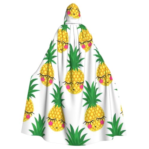 EdsfFehs Unisex Ananas-Umhang mit Kapuze, Halloween-Umhang, Cosplay-Kostüm für Party, Karneval, Themenveranstaltungen von EdsfFehs