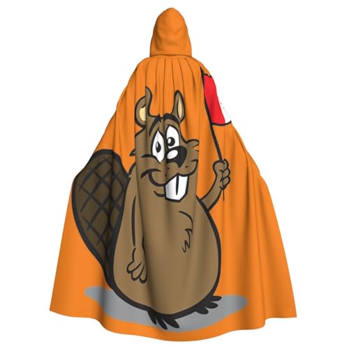EdsfFehs Unisex-Biber-Aufdruck, Halloween-Umhang, Cosplay-Kostüm für Party, Karneval, Themenveranstaltungen EdsfFehs Unisex-Biber-Aufdruck, Halloween-Umhang, Cosplay-Kostüm für Party, Karneval, Themenveranstaltungen von EdsfFehs