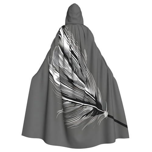 EdsfFehs Unisex-Kapuzenumhang mit tanzender Feder-Aufdruck, Cosplay-Kostüm für Party, Karneval, Themenveranstaltungen von EdsfFehs