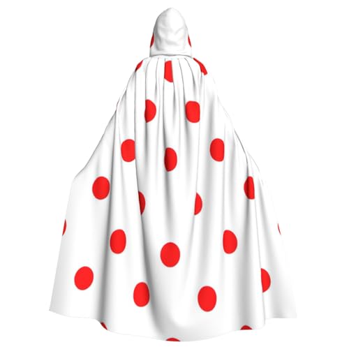EdsfFehs Unisex Polka Dot. Bedruckter Halloween-Umhang mit Kapuze, Cosplay-Kostüm für Party, Karneval, Themenveranstaltungen von EdsfFehs