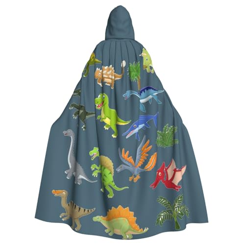 EdsfFehs Unisex-Umhang mit Cartoon-Dinosaurier-Bildern, mit Kapuze, Halloween-Umhang, Cosplay-Kostüm für Party, Karneval, Themenveranstaltungen EdsfFehs Unisex-Umhang mit Cartoon-Dinosaurier-Bildern, mit Kapuze, Halloween-Umhang, Cosplay-Kostüm für Party, Karneval, Themenveranstaltungen von EdsfFehs