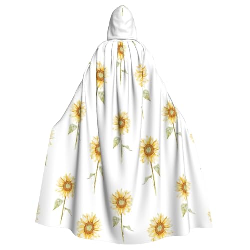 EdsfFehs Unisex-Umhang mit blühender Sonnenblumen-Aufdruck, Halloween-Umhang, Cosplay-Kostüm für Party, Karneval, Themenveranstaltungen EdsfFehs Unisex-Umhang mit blühender Sonnenblumen-Aufdruck, Halloween-Umhang, Cosplay-Kostüm für Party, Karneval, Themenveranstaltungen von EdsfFehs