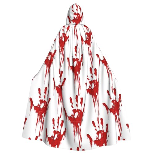EdsfFehs Unisex-Umhang mit blutigem Handabdruck, mit Kapuze, Halloween-Kostüm, Cosplay-Kostüm für Party, Karneval, Themenveranstaltungen EdsfFehs Unisex-Umhang mit blutigem Handabdruck, mit Kapuze, Halloween-Kostüm, Cosplay-Kostüm für Party, Karneval, Themenveranstaltungen von EdsfFehs