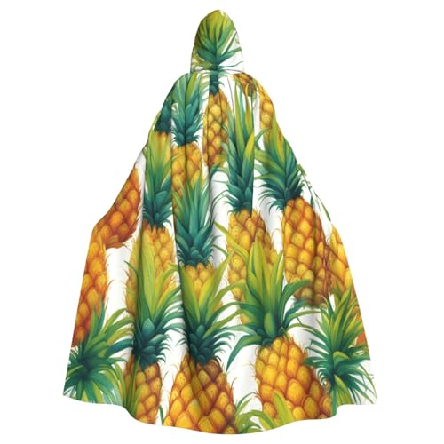 EdsfFehs Unisex-Umhang mit exotischem tropischem Ananas-Druck, mit Kapuze, Halloween-Kostüm, Cosplay-Kostüm für Party, Karneval, Themenveranstaltungen von EdsfFehs