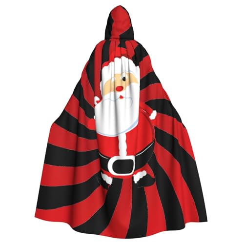 EdsfFehs Unisex süßer Weihnachtsmann-Aufdruck, Halloween-Umhang, Cosplay-Kostüm für Party, Karneval, Themenveranstaltungen von EdsfFehs