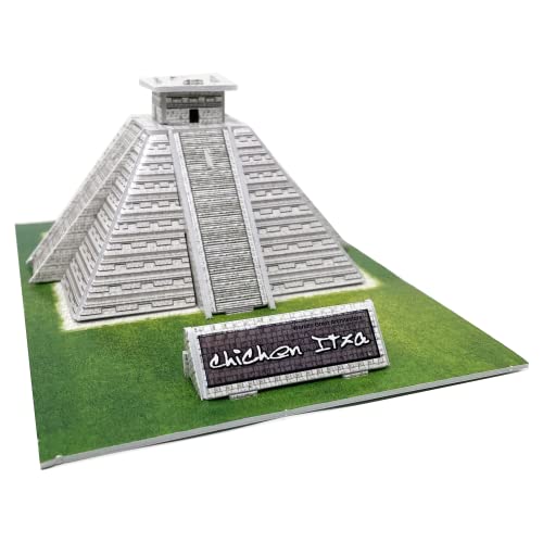 Edu-Sci 3D-Puzzle Maya-Pyramide, 19 Teile, Historisch, Unisex, Ab 7 Jahren, Kunststoff, Montiert: 210 mm x 140 mm x 80 mm von Edu-Sci